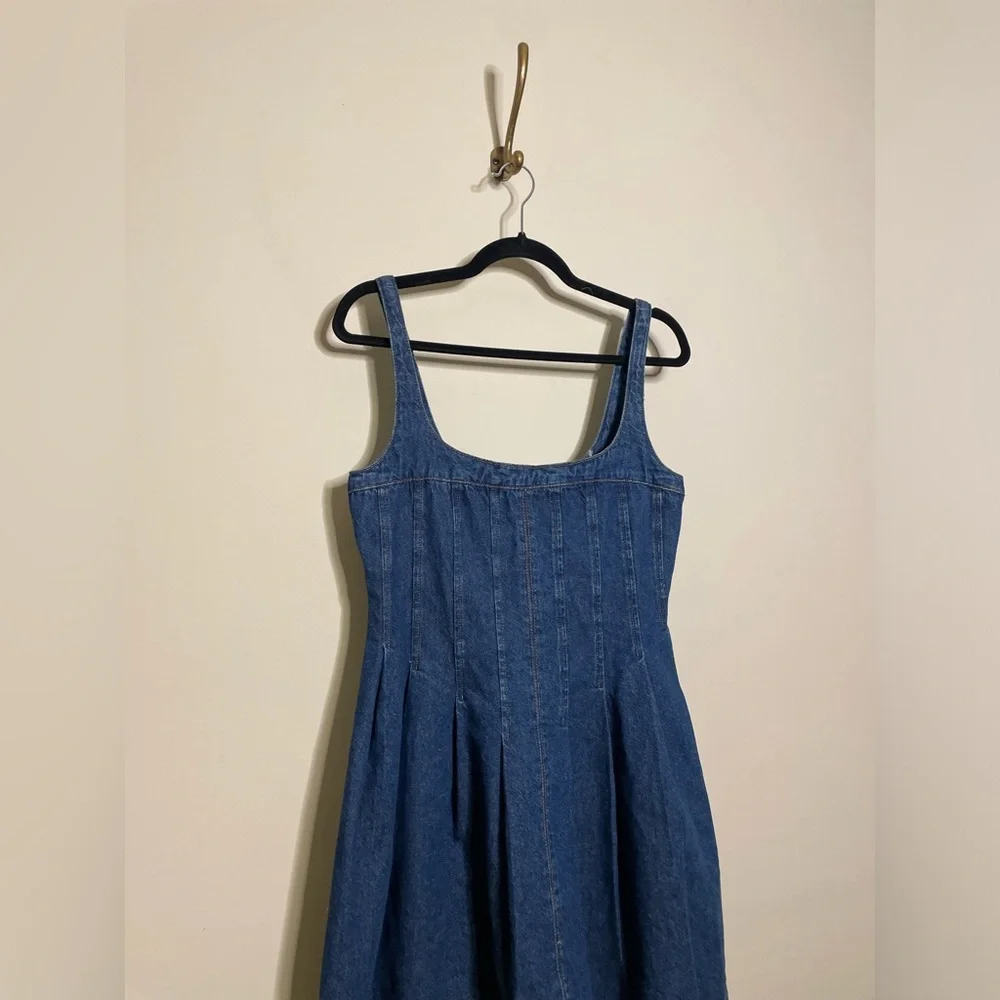 REFORMATION Violet Denim Mini Dress - Picture 6 of 10